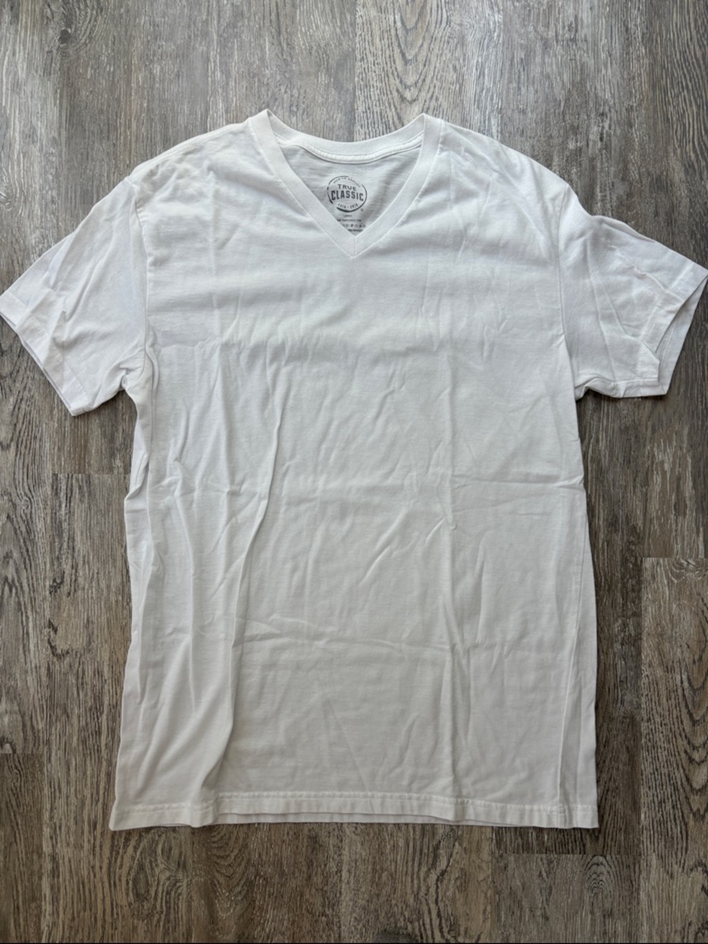 Men's White V-Neck Tee - Classic Comfort